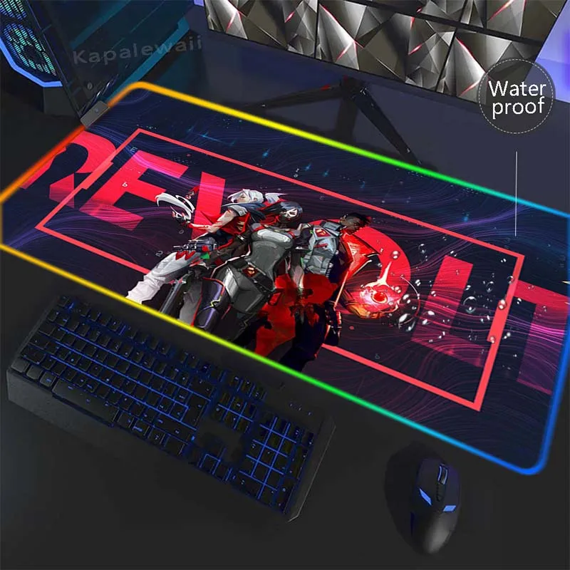 RGB HD Print Valorant Large Gaming Mouse Pad Waterproof Non-Slip Rubber Game Mouse Mat LED Backlit Computer Keyboard Mats 40x90
RGB HD Print Valorant Large Gaming Mouse Pad Waterproof Non-Slip Rubber Game Mouse Mat LED Backlit Computer Keyboard Mats 40x90