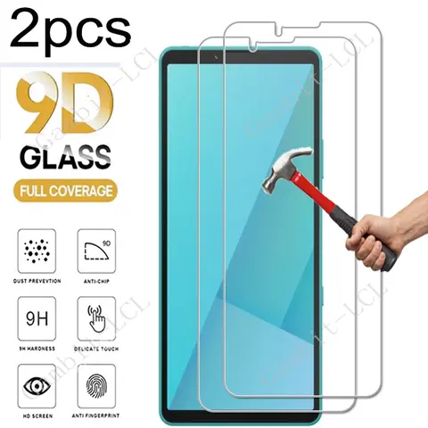2PCS For Sony Xperia 1 3 5 10 VII VI V IV III Lite II Xperia1 Xperia5 Xperia10 XZ2 XZ1 Screen Protection Tempered Glass Film