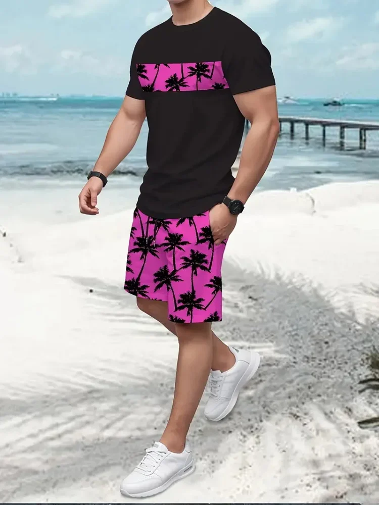 Funny Coconut Tree Print T-shirt +Shorts 2 Piece Summer Men's Short Sleeve Sets Hawaiian Beach Vacation Tracksuits Casual Outfit
Funny Coconut Tree Print T-shirt +Shorts 2 Piece Summer Men's Short Sleeve Sets Hawaiian Beach Vacation Tracksuits Casual Outfit