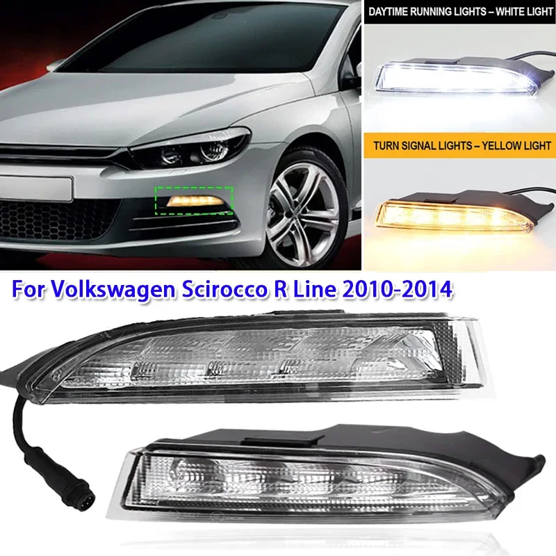 LED Car Daytime Running Light Front Bumper Fog Lights for Volkswagen Scirocco R Line 2010-2014
LED Car Daytime Running Light Front Bumper Fog Lights for Volkswagen Scirocco R Line 2010-2014