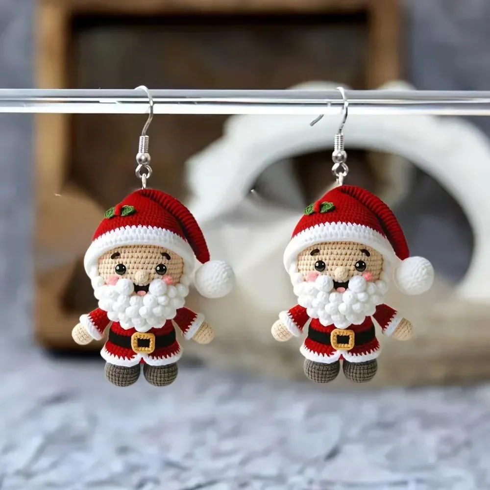 Merry Christmas Acrylic Knit Pendant Earrings Cartoon Design Dangle Earring Holiday Party Jewelry New Year Gifts for Women Girls
Merry Christmas Acrylic Knit Pendant Earrings Cartoon Design Dangle Earring Holiday Party Jewelry New Year Gifts for Women Girls