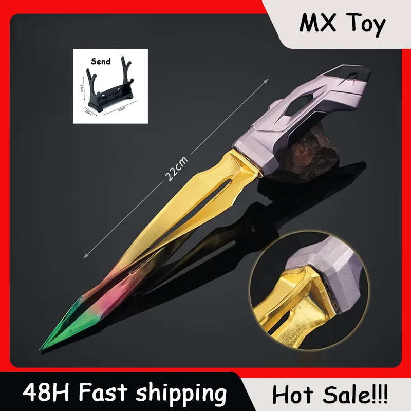 22cm Valorant Chronovoid Knife Metal Model Melee Knife Toy Sword Decorations Desktop Ornament Game Cosplay Props Gift Collection
22cm Valorant Chronovoid Knife Metal Model Melee Knife Toy Sword Decorations Desktop Ornament Game Cosplay Props Gift Collection