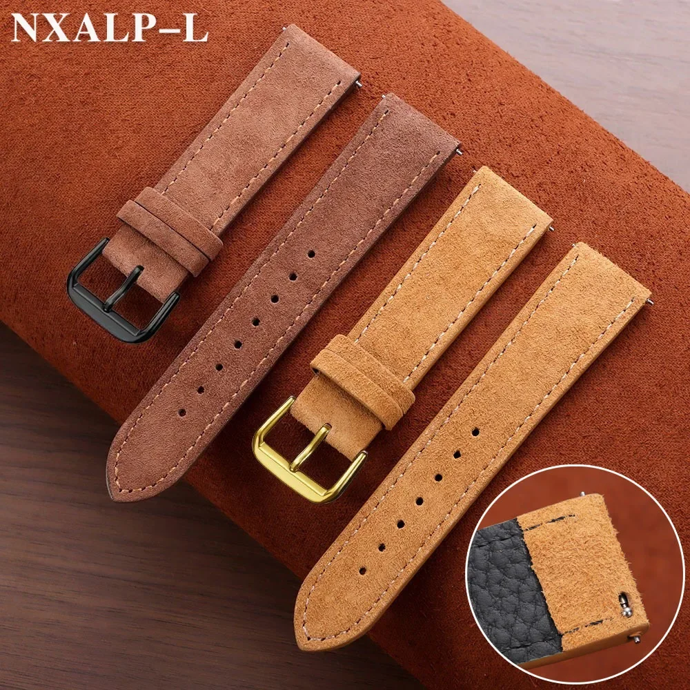 Vintage Suede Strap 18mm 19mm 20mm 22mm Soft Cowhide Bracelet Quick Release Wristband Brown Watch Band Women Men Accessories
Vintage Suede Strap 18mm 19mm 20mm 22mm Soft Cowhide Bracelet Quick Release Wristband Brown Watch Band Women Men Accessories