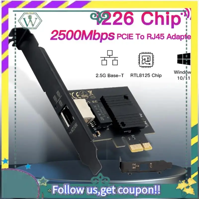 НОВАЯ сетевая карта PCI-E к RJ45, 2500 Мбит/с, 100/1000/2500 Мбит/с, адаптер RJ45 LAN Pcie, ПК + металл для портативных ПК
НОВАЯ сетевая карта PCI-E к RJ45, 2500 Мбит/с, 100/1000/2500 Мбит/с, адаптер RJ45 LAN Pcie, ПК + металл для портативных ПК