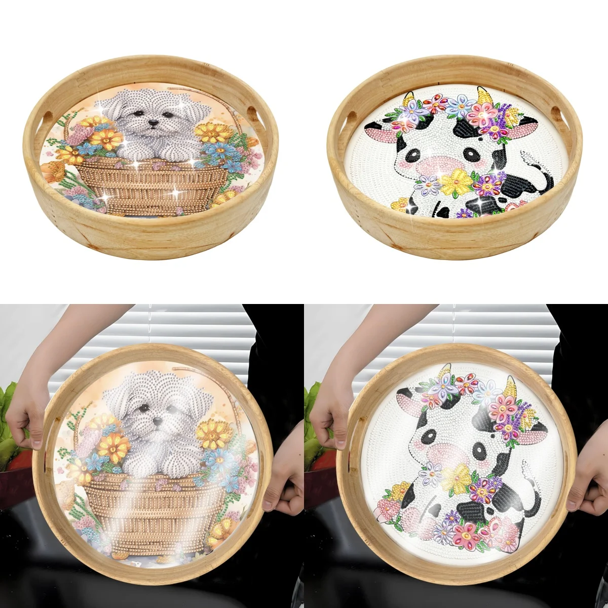 1 комплект художественного набора для алмазной живописи животных своими руками, набор квадратных подносов из лакированного дерева, подходит для чашек, мисок и тарелок
1 комплект художественного набора для алмазной живописи животных своими руками, набор квадратных подносов из лакированного дерева, подходит для чашек, мисок и тарелок