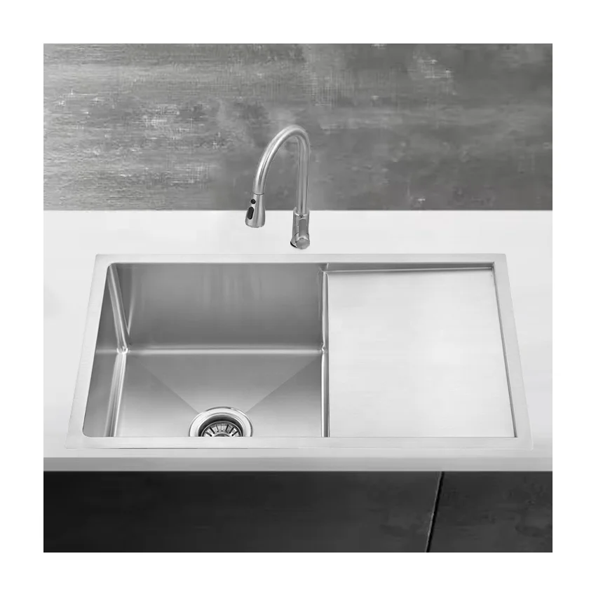 Hot Selling Brushed Stainless Steel Handmade Modern Farmhouse Single Bowl Undermount Kitchen Sink
Hot Selling Brushed Stainless Steel Handmade Modern Farmhouse Single Bowl Undermount Kitchen Sink