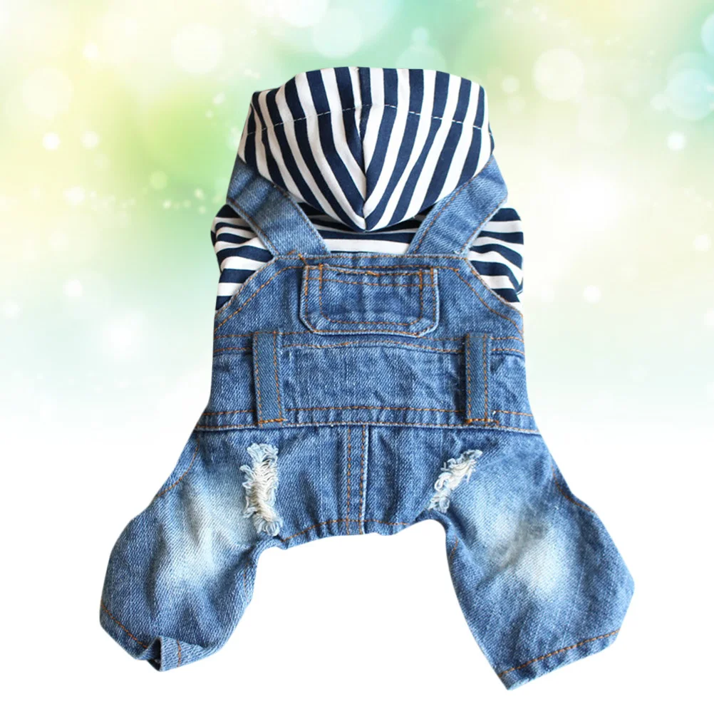 1Pcs Suspenders Pet Clothes Dog Denim Jumpsuit Hooded Stripe Design for Warmth and Attractive Look Pet Dog Clothes
1Pcs Suspenders Pet Clothes Dog Denim Jumpsuit Hooded Stripe Design for Warmth and Attractive Look Pet Dog Clothes