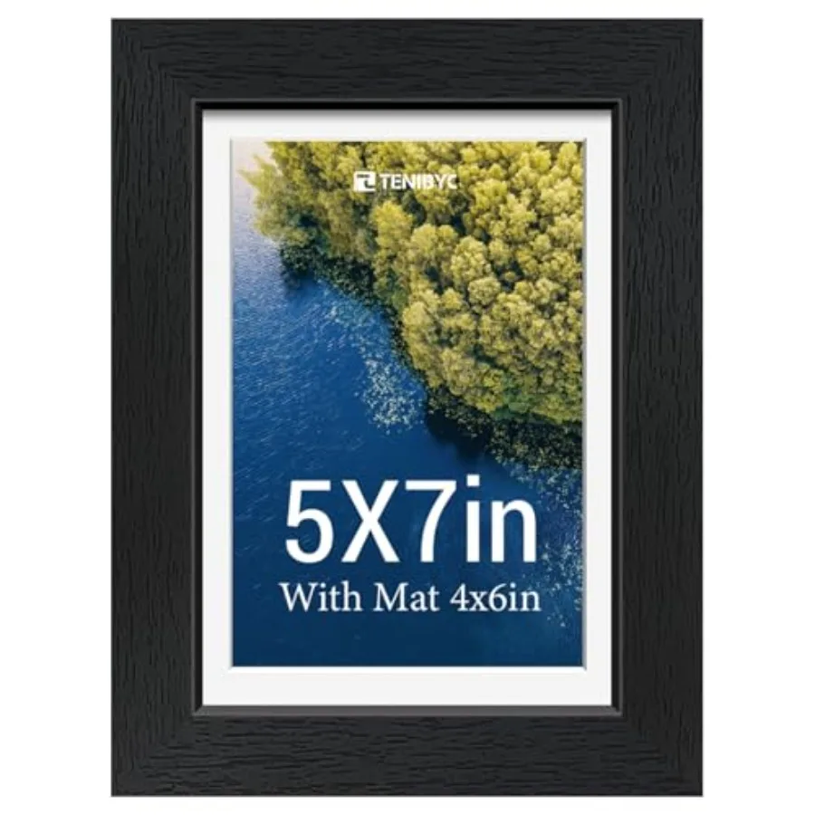Picture Frame - Solid Wood Photo Frames - Tempered Glass - Displays Photos 4x6 with Mat or 5 x 7 without - Room, Office, Galler
Picture Frame - Solid Wood Photo Frames - Tempered Glass - Displays Photos 4x6 with Mat or 5 x 7 without - Room, Office, Galler