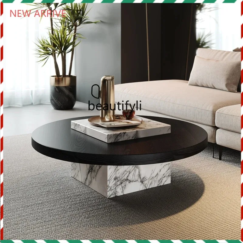 V132 Medieval coffee table black round solid wood French natural marble round coffee table living room
V132 Medieval coffee table black round solid wood French natural marble round coffee table living room
