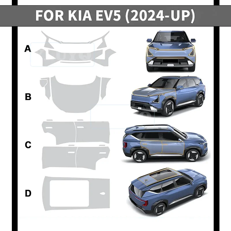 For Kia EV5 2024 2025 TPU Paint Protection Film Car Body Sticker Anti-scratch Protective Transparent PPF Accessories 8.5mil
For Kia EV5 2024 2025 TPU Paint Protection Film Car Body Sticker Anti-scratch Protective Transparent PPF Accessories 8.5mil