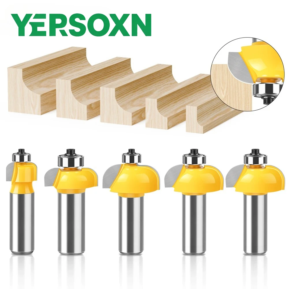 1/5pcs 12mm 1/2" Shank Cove Router Bit Set Cove Molding Router Bits Radius Cove Router Bit Set for Woodworking Milling Cutter
1/5pcs 12mm 1/2" Shank Cove Router Bit Set Cove Molding Router Bits Radius Cove Router Bit Set for Woodworking Milling Cutter
