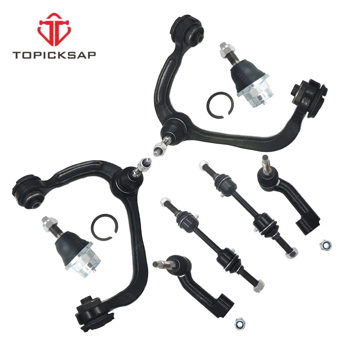 TOPICKSAP 8pcs Front Upper Control Arm Ball Joint Outer Tie Rod End Suspension Set For Ford F-150 4WD 2009 2010 2011 - 2014
TOPICKSAP 8pcs Front Upper Control Arm Ball Joint Outer Tie Rod End Suspension Set For Ford F-150 4WD 2009 2010 2011 - 2014