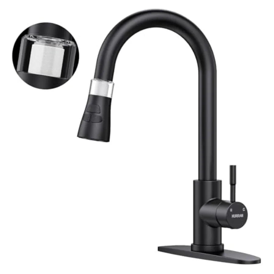 Kitchen Faucet with Pull Down Sprayer, Matte Water Filter Faucets, High Arc Single Handle Kitchen Sink Faucet 1 or 3 Hole, Util
Kitchen Faucet with Pull Down Sprayer, Matte Water Filter Faucets, High Arc Single Handle Kitchen Sink Faucet 1 or 3 Hole, Util