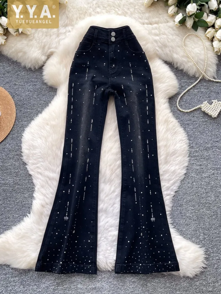 American Style Lady Summer Diamond Design Jeans Pocket High Waist Slim Fit Micro Flared Trousers Fashion Full Length Denim Pants
American Style Lady Summer Diamond Design Jeans Pocket High Waist Slim Fit Micro Flared Trousers Fashion Full Length Denim Pants