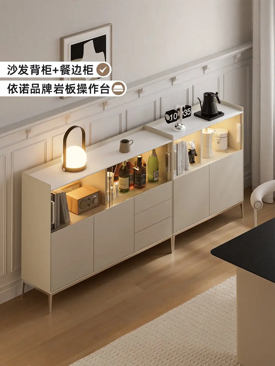 Modern simple ultra-thin dining side cabinet integrated stainless steel kitchen cabinet against the wall
Modern simple ultra-thin dining side cabinet integrated stainless steel kitchen cabinet against the wall