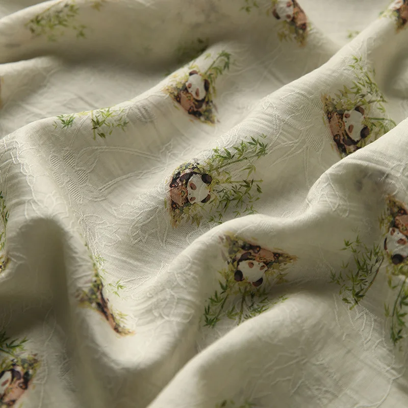 Polyester Acrylic Fabric for Dress Hanfu 150CM Wide 80G/M Summer Translucent Red Panda and Bamboo Print Jacquard Fabric Y270
Polyester Acrylic Fabric for Dress Hanfu 150CM Wide 80G/M Summer Translucent Red Panda and Bamboo Print Jacquard Fabric Y270
