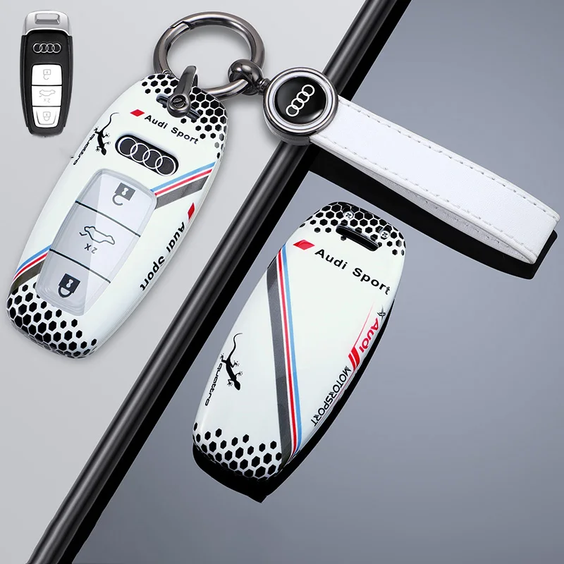 Alloy Car Remote Key Case Cover Fob for Audi A3 A4 B9 A6 A7 4K A8 E-tron Q5 Q8 C8 D5 SQ8 Protection Holder Shell Bag Stickers
Alloy Car Remote Key Case Cover Fob for Audi A3 A4 B9 A6 A7 4K A8 E-tron Q5 Q8 C8 D5 SQ8 Protection Holder Shell Bag Stickers