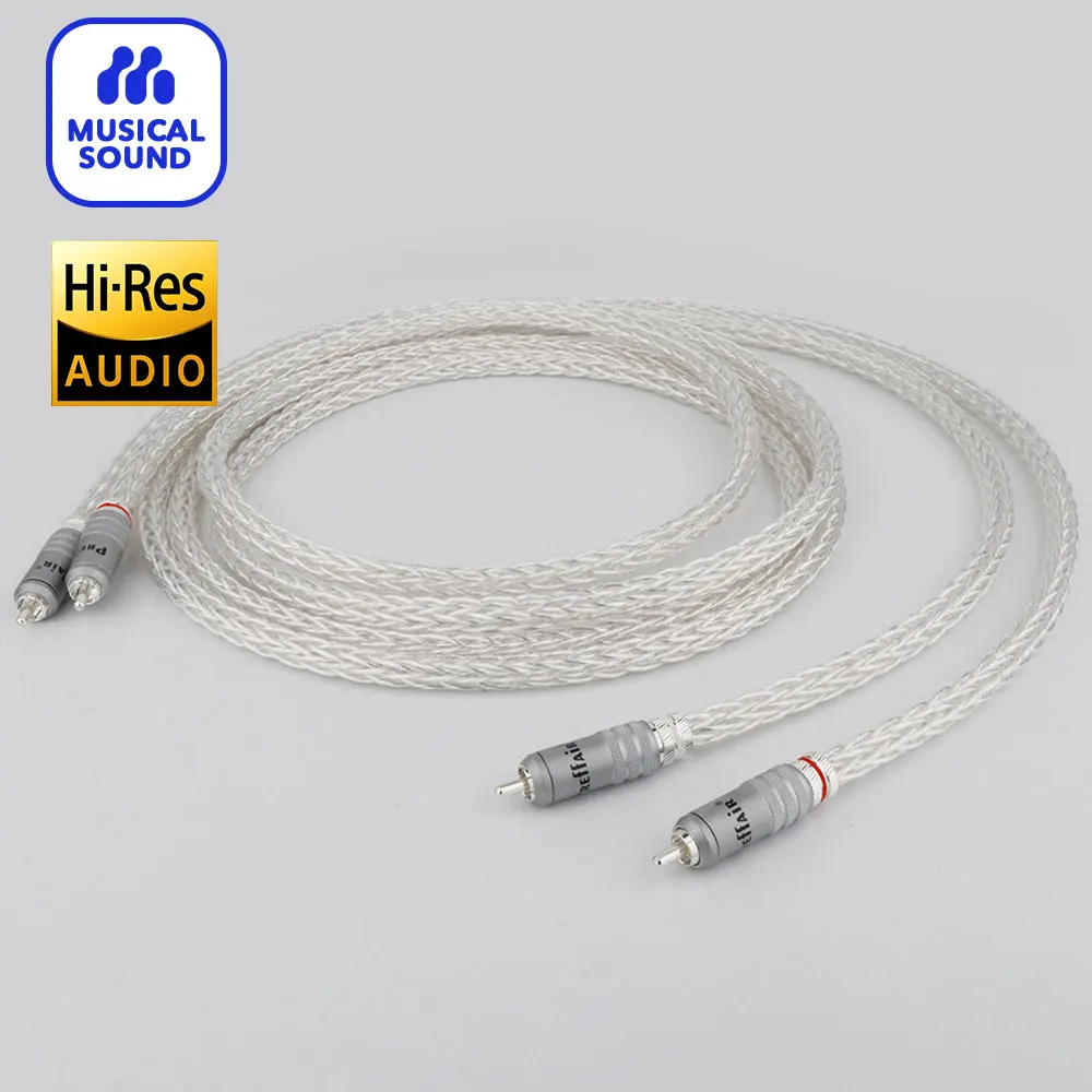 Musical Sound High-end 2 RCA To 2 RCA Speaker Cable Wire 8AG Single Crystal Silver Audio Hifi 2RCA-2RCA Male to Male Audio Cable
Musical Sound High-end 2 RCA To 2 RCA Speaker Cable Wire 8AG Single Crystal Silver Audio Hifi 2RCA-2RCA Male to Male Audio Cable