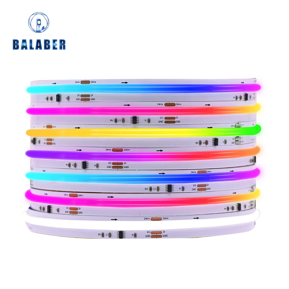 DC24V color-changing COB LED strip, 480LEDs/m. Addressable and programmable ambient lighting for bars, KTVs, and home decoration
DC24V color-changing COB LED strip, 480LEDs/m. Addressable and programmable ambient lighting for bars, KTVs, and home decoration