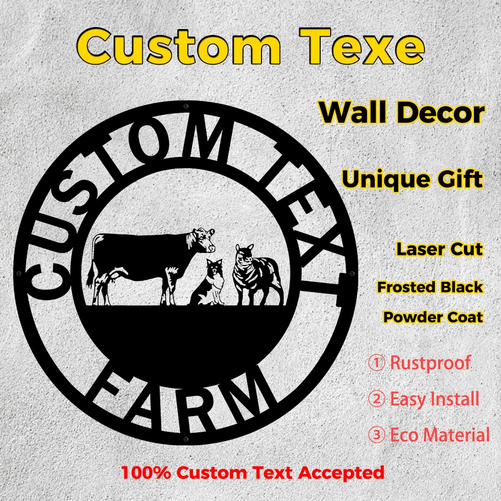 Personalized Farm Animals Metal Wall Art Sign Ranch Farmhouse Barn Custom Family Name, Man Cave Decor, Housewarming Established
Personalized Farm Animals Metal Wall Art Sign Ranch Farmhouse Barn Custom Family Name, Man Cave Decor, Housewarming Established