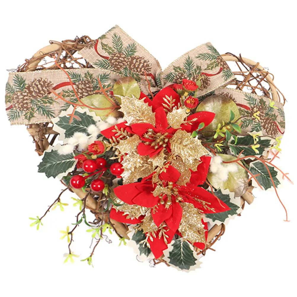 Christmas Wreath LED Lights Heart Shaped Decor for Door Xmas Party Home Wedding Festive Luminous nament Plastic
Christmas Wreath LED Lights Heart Shaped Decor for Door Xmas Party Home Wedding Festive Luminous nament Plastic
