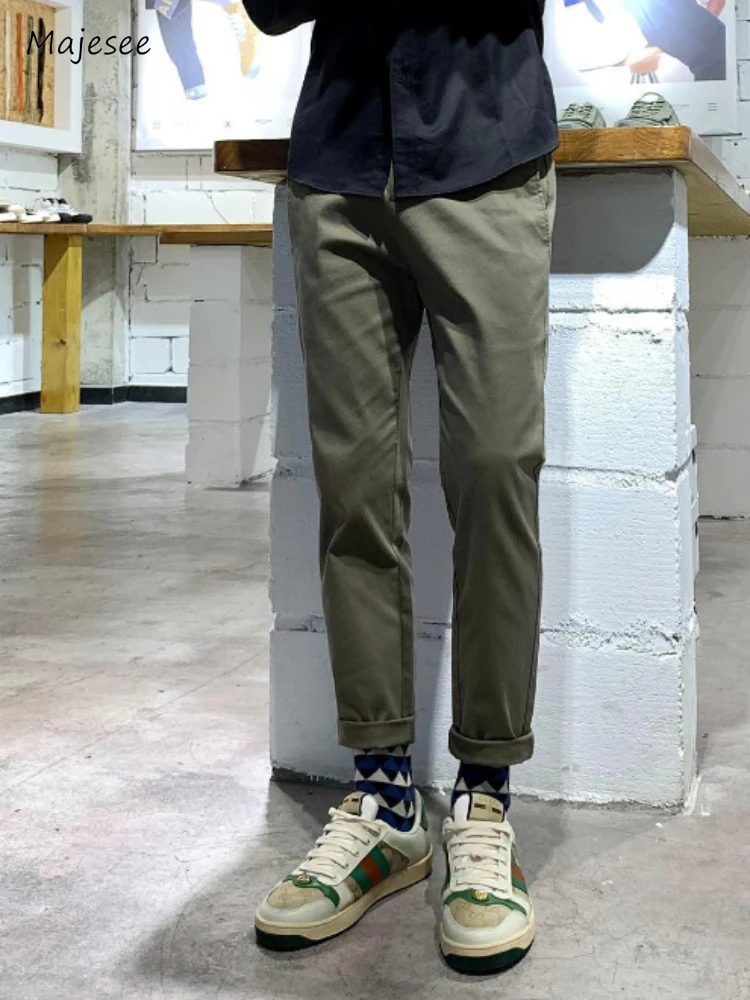 Ankle-length Pants Men Simple All-match Slim Spring Autumn Solid Color Straight Korean Style Male Minimalist Trousers Daily Chic
Ankle-length Pants Men Simple All-match Slim Spring Autumn Solid Color Straight Korean Style Male Minimalist Trousers Daily Chic