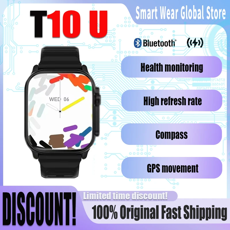 T10 Ultra 2 Смарт-часы с Bluetooth-звонком и пульсометром Водонепроницаемые беспроводные спортивные часы для фитнеса Ultra2 Часы в подарок
T10 Ultra 2 Смарт-часы с Bluetooth-звонком и пульсометром Водонепроницаемые беспроводные спортивные часы для фитнеса Ultra2 Часы в подарок 