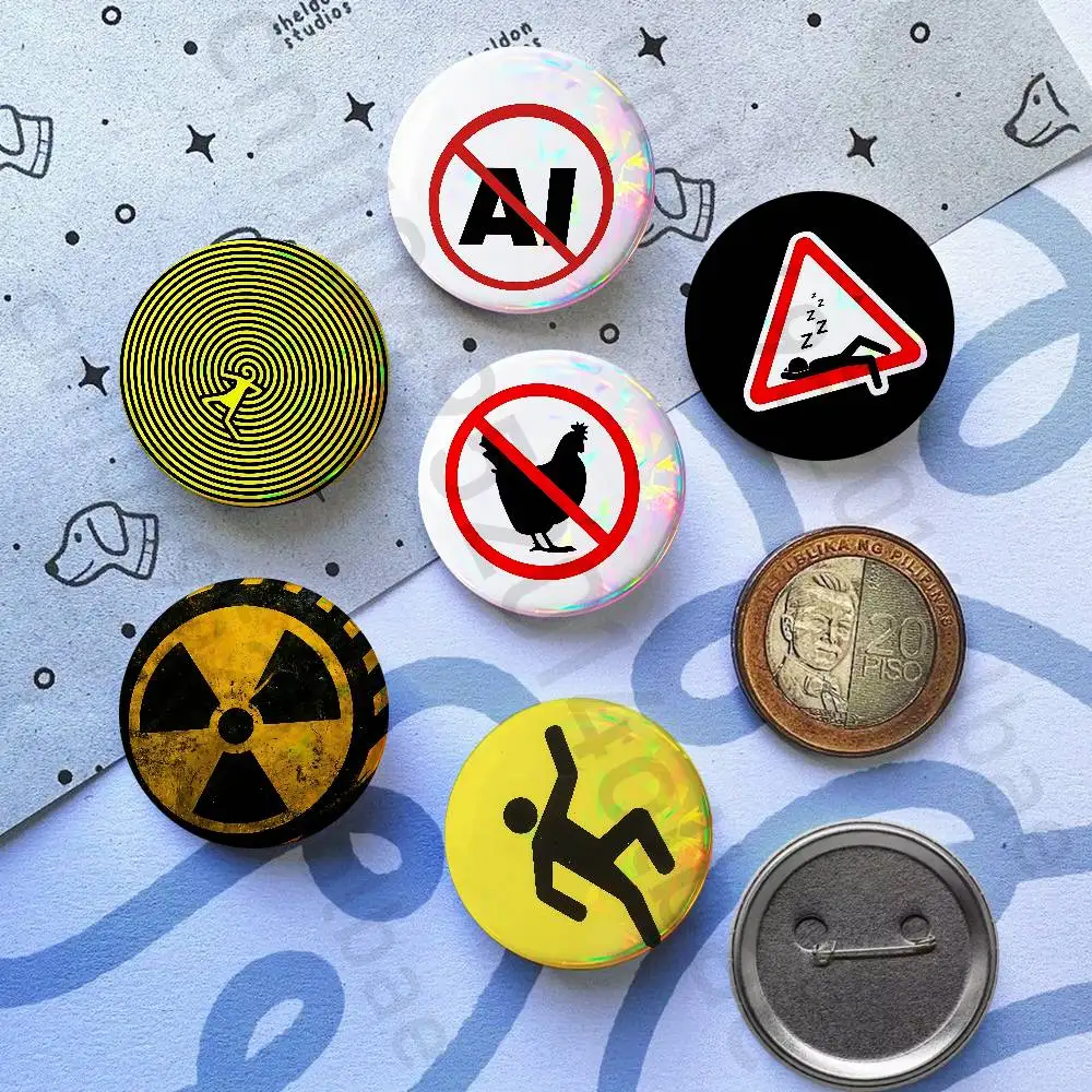 Warning Icon Danger Banning 32/44/58mm Handmade Pins Round Brooch Badge Backpacks Clothes Jewelry Gifts
Warning Icon Danger Banning 32/44/58mm Handmade Pins Round Brooch Badge Backpacks Clothes Jewelry Gifts