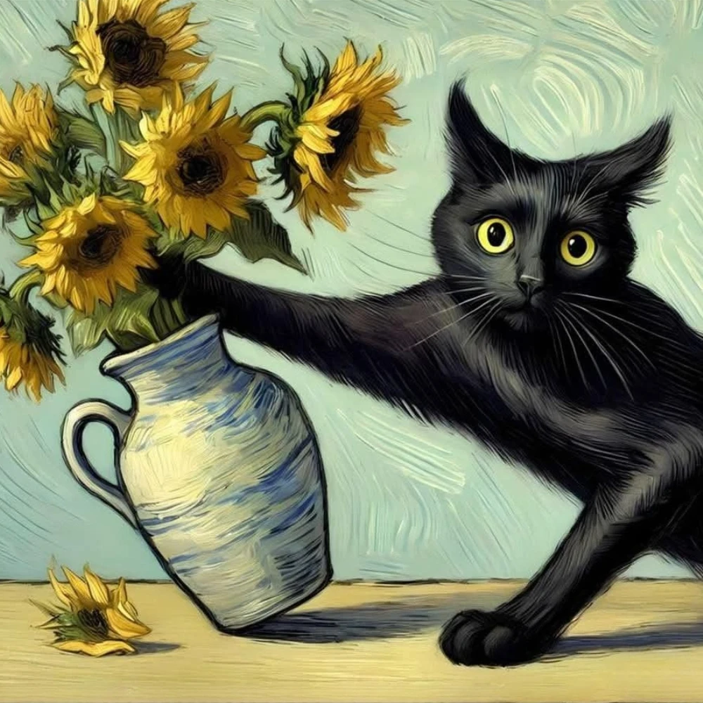 Van Gogh's Cats and Sunflowers 500PCS/1024 PCS Jigsaw Puzzles Challenging Family Activity Game for Gameroom Bedroom Home Decor
Van Gogh's Cats and Sunflowers 500PCS/1024 PCS Jigsaw Puzzles Challenging Family Activity Game for Gameroom Bedroom Home Decor