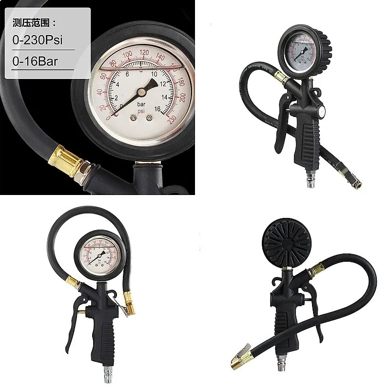 Air Inflator with Silicone Oil Pressure Gauge Large Screen Pointer Tire Inflation Gun
Air Inflator with Silicone Oil Pressure Gauge Large Screen Pointer Tire Inflation Gun
