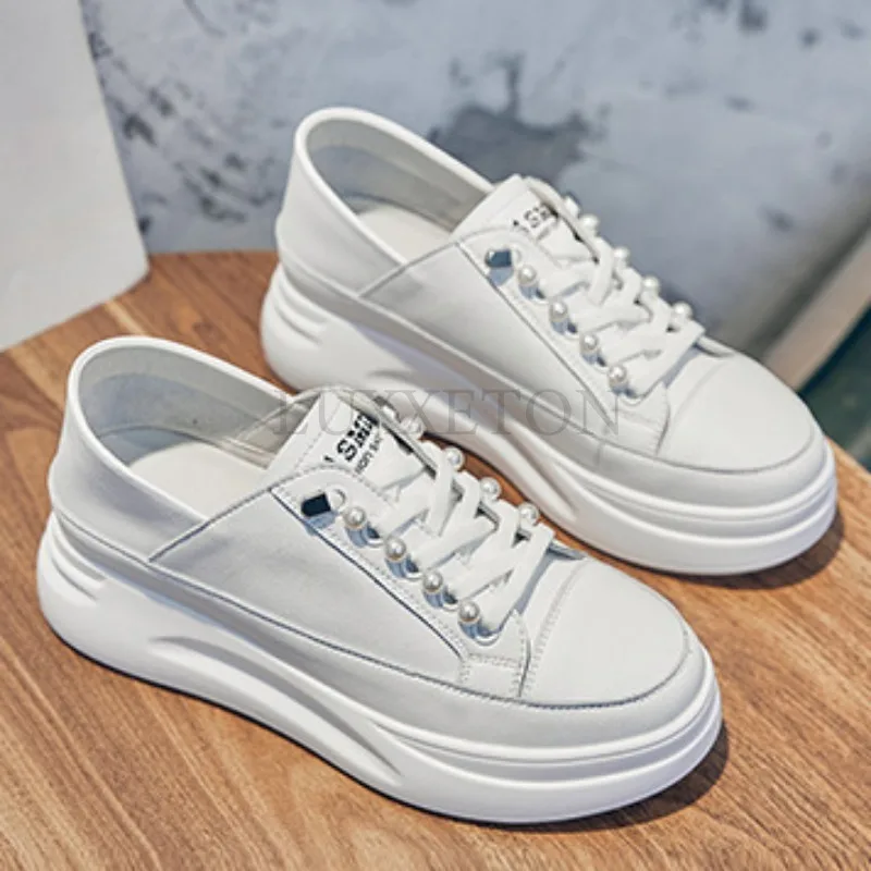 Genuine Leather Thick Soled Round Toe Women Shoes Increase Height Comfort Softness Casual Retro Trend Versatile Board Shoes
Genuine Leather Thick Soled Round Toe Women Shoes Increase Height Comfort Softness Casual Retro Trend Versatile Board Shoes