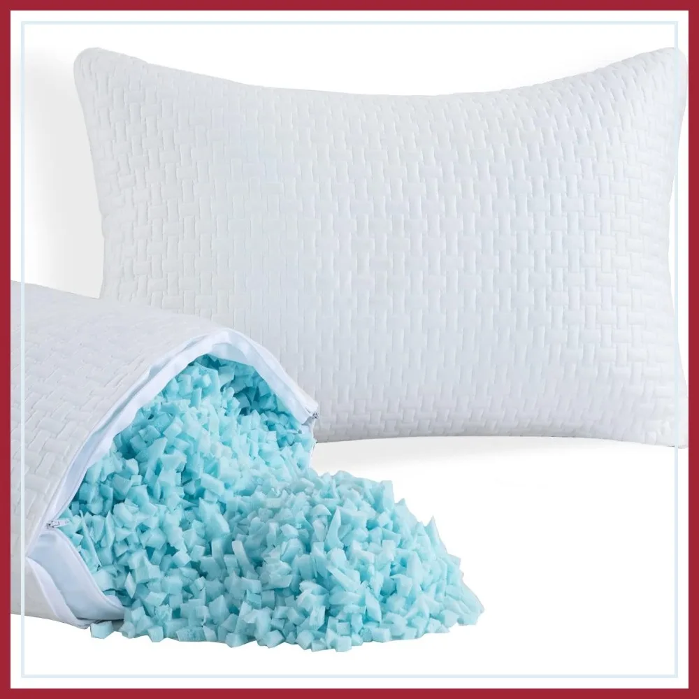 Extra Firm Bed Pillows King Size, Shredded Memory Foam for Side Back Stomach Sleepers, 40% Viscose Bamboo Cooling Cover
Extra Firm Bed Pillows King Size, Shredded Memory Foam for Side Back Stomach Sleepers, 40% Viscose Bamboo Cooling Cover