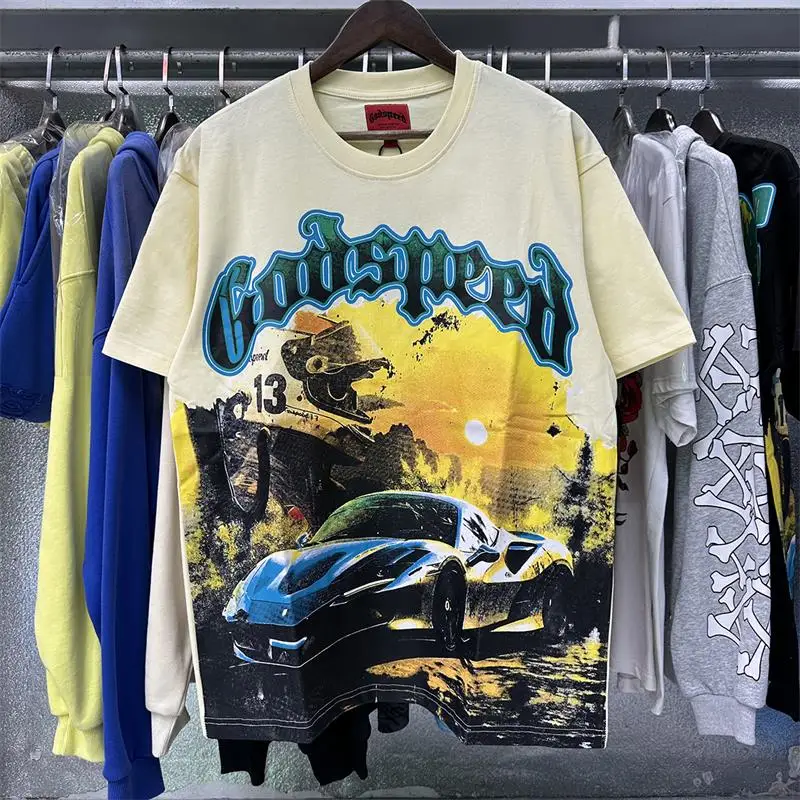 Luxury Design GOD SPEED Men's T-shirts Racing Sunset Print Logo Top Tees Designer Brand Men's T-shirts
Luxury Design GOD SPEED Men's T-shirts Racing Sunset Print Logo Top Tees Designer Brand Men's T-shirts