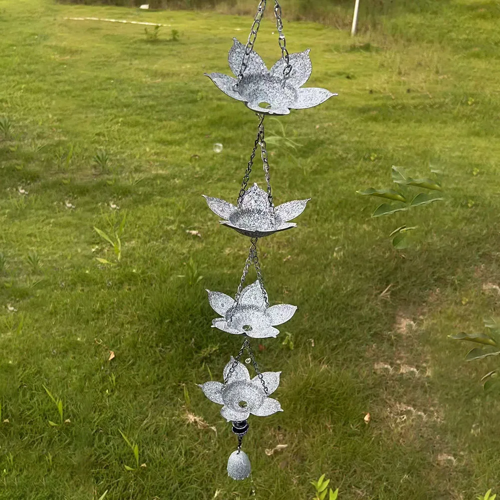164cm Creative Lotus Rain Chain Metal Rain Catcher For Gutter Roof Rainwater Chain Downspout Tool Outdoor Decor
164cm Creative Lotus Rain Chain Metal Rain Catcher For Gutter Roof Rainwater Chain Downspout Tool Outdoor Decor