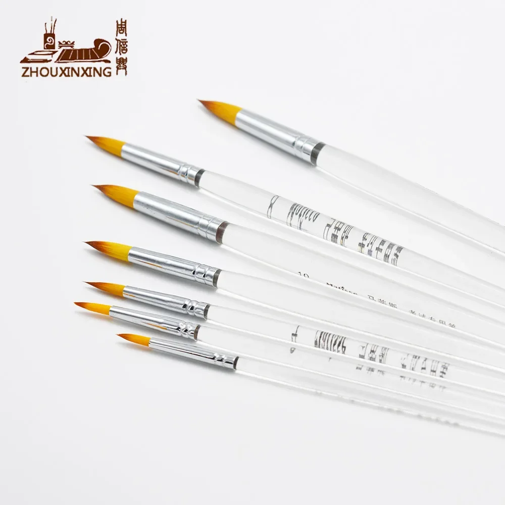 ZHOUXINXING gradual change color round head high quality nylon gouache brush Acrylic organic short rods 7 pcs artist paint brush
ZHOUXINXING gradual change color round head high quality nylon gouache brush Acrylic organic short rods 7 pcs artist paint brush
