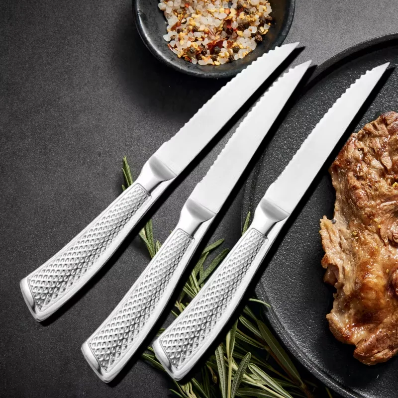 High-Quality Stainless Steel Sharp Blade Kitchen Knife Set - 1-8 Piece Silver Steak Knives for Cuisine
High-Quality Stainless Steel Sharp Blade Kitchen Knife Set - 1-8 Piece Silver Steak Knives for Cuisine