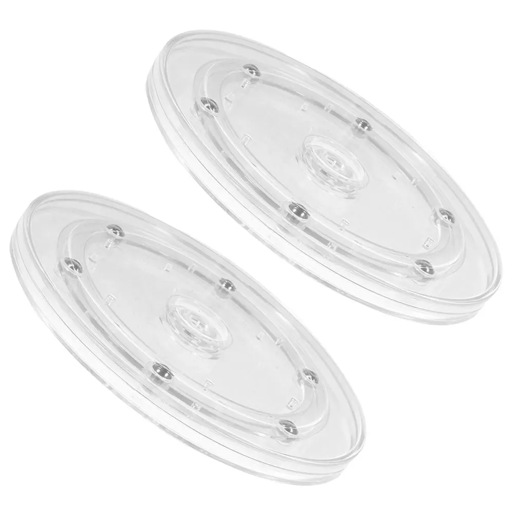 2Pcs Rotating Turntable Clear Plastic Transparent 360Degree Kitchen Spice Holder Makeup Tray Display Platform
2Pcs Rotating Turntable Clear Plastic Transparent 360Degree Kitchen Spice Holder Makeup Tray Display Platform