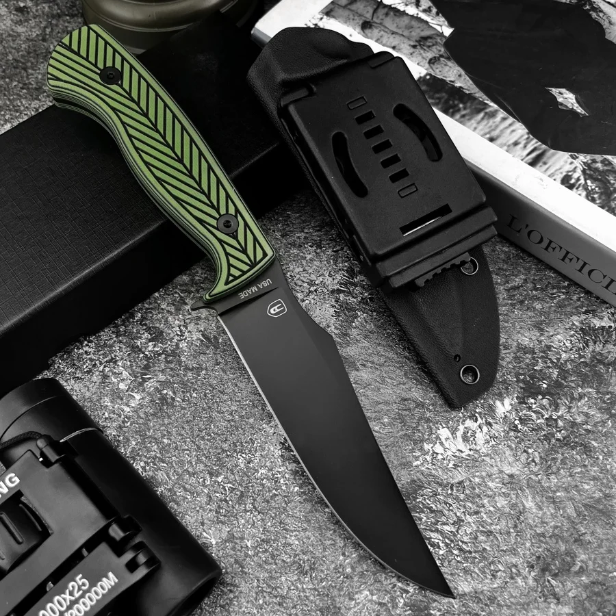 Зеленый профессиональный охотничий нож 8Cr13Mov Blade, двухцветная ручка G10, портативный тактический нож высокой твердости для выживания, самообороны
Зеленый профессиональный охотничий нож 8Cr13Mov Blade, двухцветная ручка G10, портативный тактический нож высокой твердости для выживания, самообороны