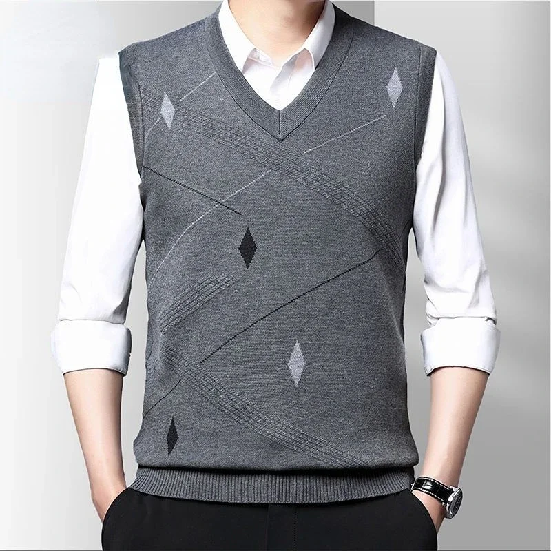 Men Thick Wool Knit Vest Classic Style Business Fashion Solid Color Sleeveless Formal Waistcoat Male Pullover Brand Clothing
Men Thick Wool Knit Vest Classic Style Business Fashion Solid Color Sleeveless Formal Waistcoat Male Pullover Brand Clothing