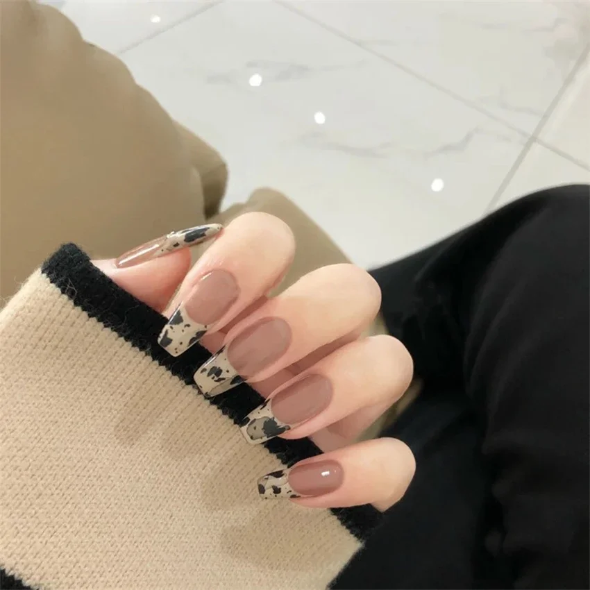 24Ps/Set Quail Eggshell Design French Fake Nail Art Full Cover Removable Acrylic Press on Nail Handmade Stick Wearing False Nail
24Ps/Set Quail Eggshell Design French Fake Nail Art Full Cover Removable Acrylic Press on Nail Handmade Stick Wearing False Nail