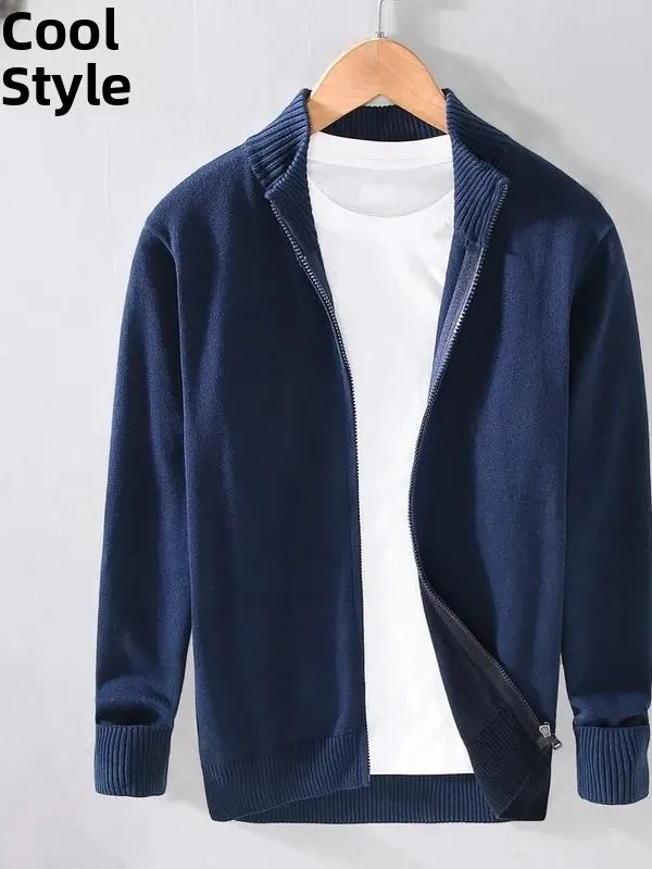 New Men's Zipper High Collar Sweater Winter Color Slim Fit Open Cardigan Casual Versatile Faion 2025 Trendy Brand
New Men's Zipper High Collar Sweater Winter Color Slim Fit Open Cardigan Casual Versatile Faion 2025 Trendy Brand