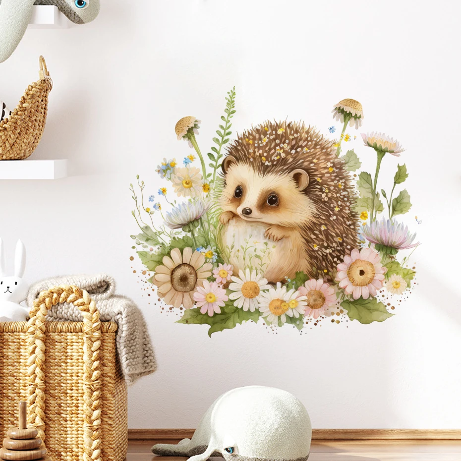 Cute Watercolor Hedgehog Rabbit Animal Flowers Wall Sticker Kids Room Background Home Decoration Mural Decal
Cute Watercolor Hedgehog Rabbit Animal Flowers Wall Sticker Kids Room Background Home Decoration Mural Decal