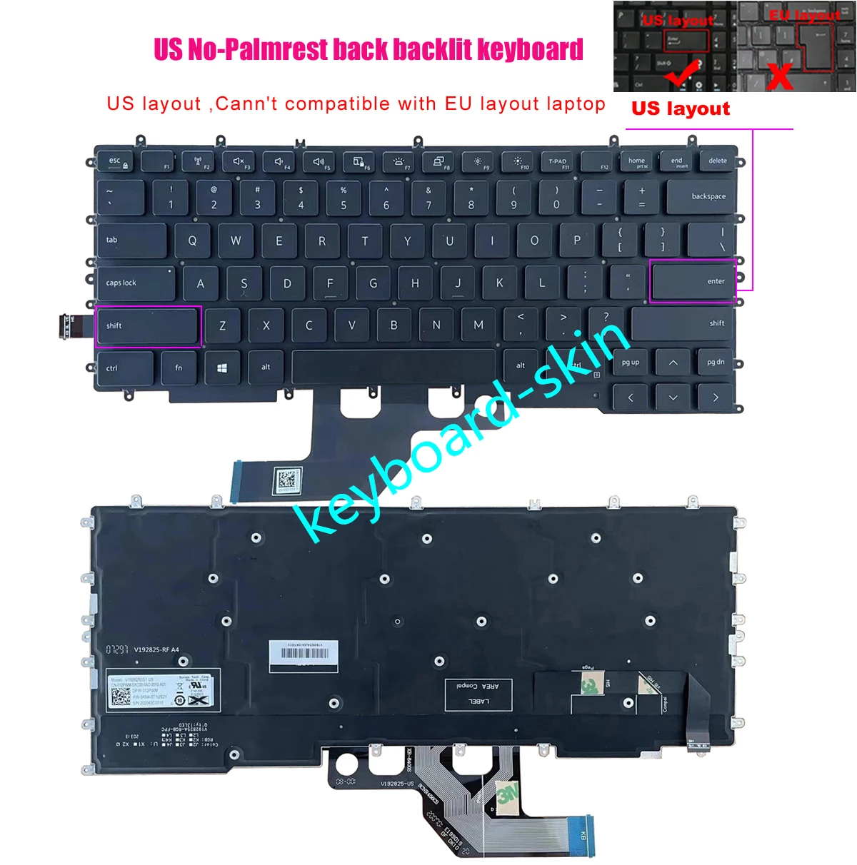 Новая Черная подсветка США без подлокотников Клавиатура для ноутбука Dell G7 15 7500 / G7 7500
Новая Черная подсветка США без подлокотников Клавиатура для ноутбука Dell G7 15 7500 / G7 7500
