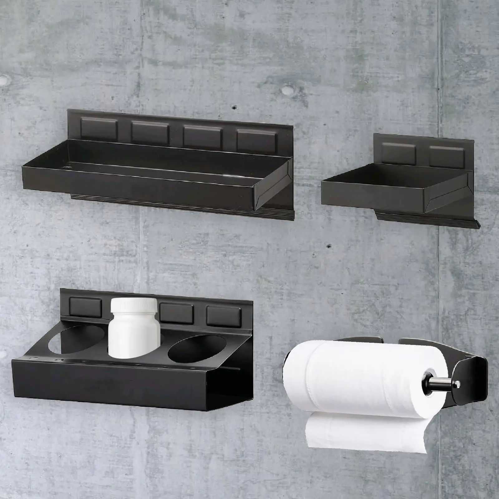 4 Pieces Tool Box Holder Tool Organizer Sturdy Metal Structure Multipurpose for Garages Black Matte Accessory Simple Assembly
4 Pieces Tool Box Holder Tool Organizer Sturdy Metal Structure Multipurpose for Garages Black Matte Accessory Simple Assembly