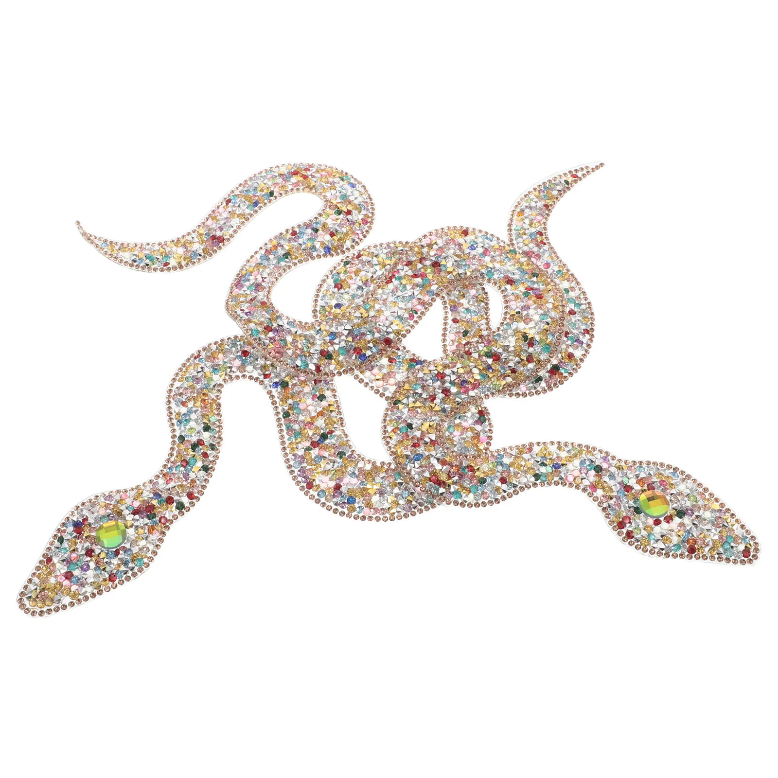 2Pcs Rhinestone Snake Appliques Iron on Patch for Clothes Shoes Hats Bags Decorative Sparkling Embellishments Dress Decorations
2Pcs Rhinestone Snake Appliques Iron on Patch for Clothes Shoes Hats Bags Decorative Sparkling Embellishments Dress Decorations