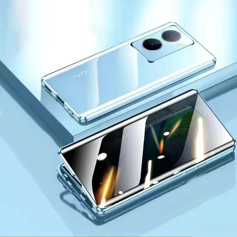 Privacy Anti Peeping Tempered Glass Phone Case For vivo T3 Ultra T5 4G T3 Lite T2 Pro T4X 5G Metal Magnetic Cover Cases Protect
Privacy Anti Peeping Tempered Glass Phone Case For vivo T3 Ultra T5 4G T3 Lite T2 Pro T4X 5G Metal Magnetic Cover Cases Protect