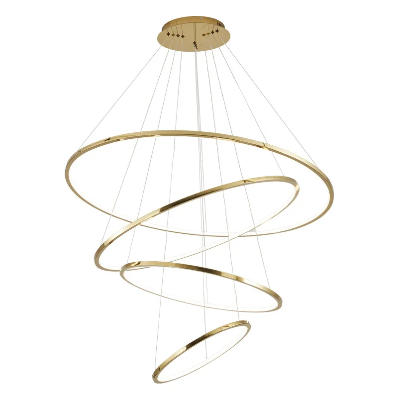 LED Dimmable Gold Silver Black Stainless Steel Chandelier Lighting Lustre Suspension Luminaire Lampen For Foyer
LED Dimmable Gold Silver Black Stainless Steel Chandelier Lighting Lustre Suspension Luminaire Lampen For Foyer