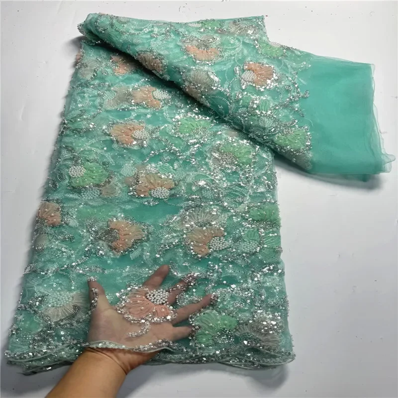 5 Yard Hot Selling French Lace With Sequins African Tulle Cord Guipure Lace Net Embroidered Fabric For Wedding Party 9L6040106
5 Yard Hot Selling French Lace With Sequins African Tulle Cord Guipure Lace Net Embroidered Fabric For Wedding Party 9L6040106