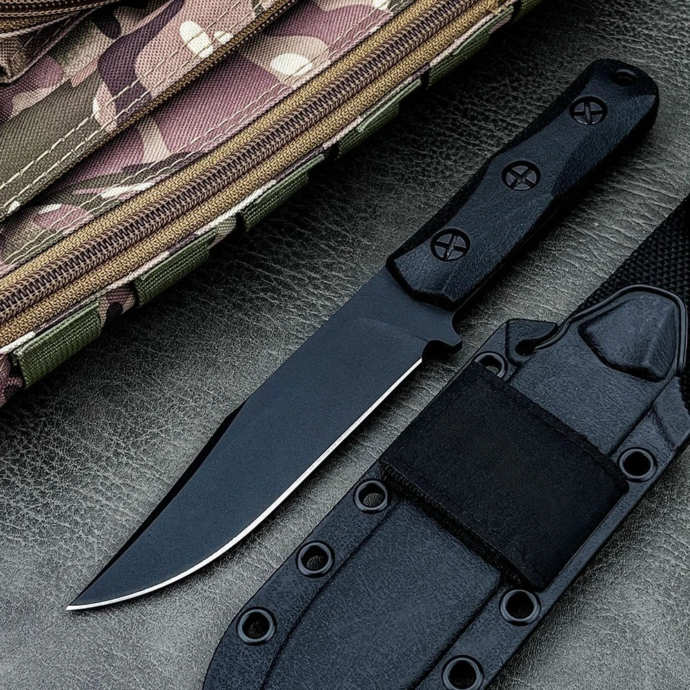 Fixed Blade Knife with 8Cr13Mov Steel Blade & Nylon Fiber Handle, Full Tang Survival Knife with Sheath for Camping, Tool
Fixed Blade Knife with 8Cr13Mov Steel Blade & Nylon Fiber Handle, Full Tang Survival Knife with Sheath for Camping, Tool