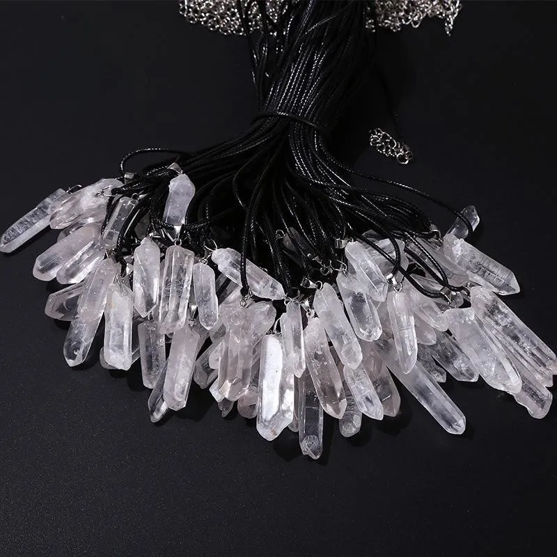 20pcs Natural Raw White Crystal Pillar Pendant Necklace Stone Healing Yoga Gift Wholesale for Women Girl Jewelry
20pcs Natural Raw White Crystal Pillar Pendant Necklace Stone Healing Yoga Gift Wholesale for Women Girl Jewelry